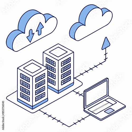 Cloud data transfer to server