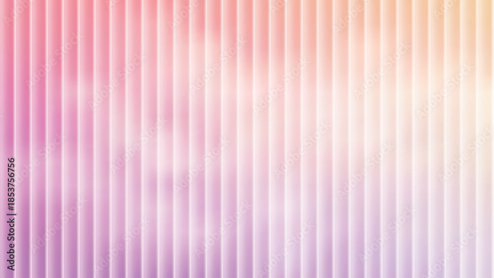 Obraz premium Soft pastel abstract background with vertical lines and gradient from pink to peach color glass gradient