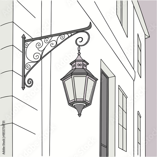 Decorative wall-mounted lantern