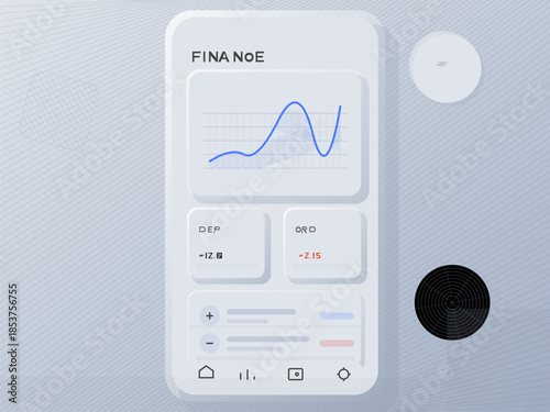 Graphic showing data display with metrics and statistics on a clear background