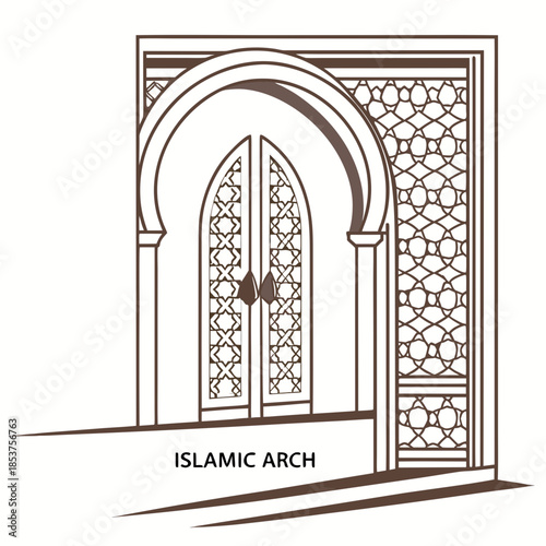 Intricate islamic archway