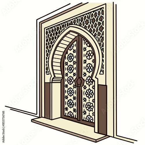 Intricate islamic doorway