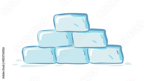 Stack of ice cubes