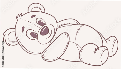 Sleeping bear illustration