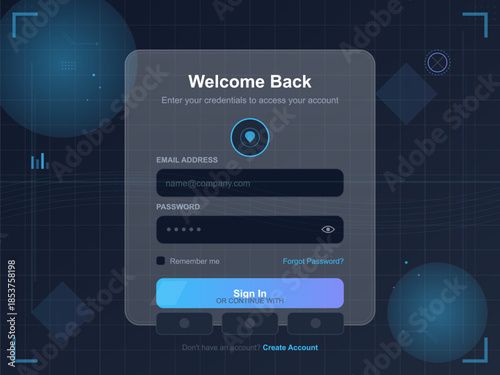 Login screen showing fields for email and password on a digital platform designed for user access