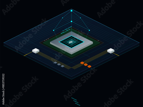 Concept design of artificial intelligence data processing structure in a digital environment focused on technology and innovation