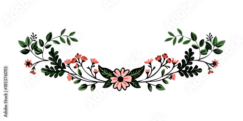 Delicate floral garland