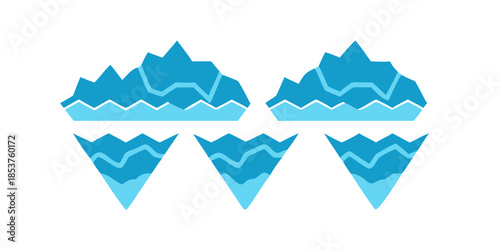 Mountain peaks and valleys