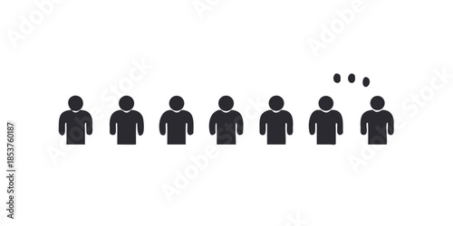 Line of people waiting