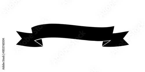 Black ribbon banner