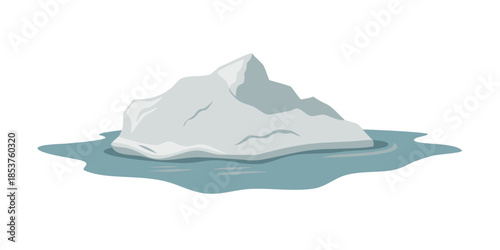 Iceberg floating in water