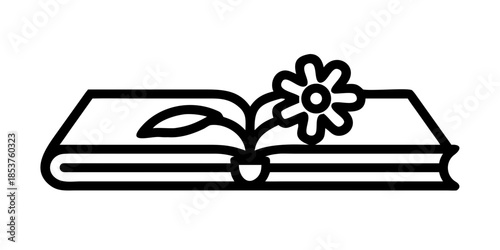 Book with flower