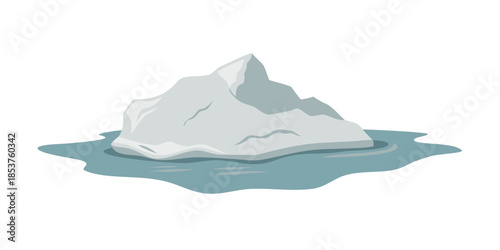 Iceberg floating in water