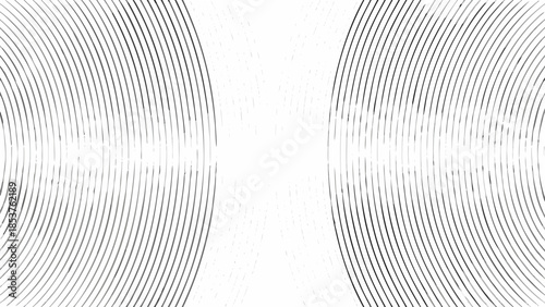 Abstract concentric line rings forming a circular pattern on a white background