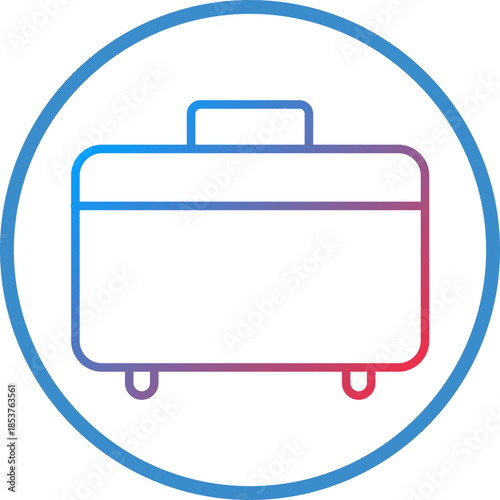 Suitcase Line Icon Style