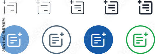Checklist and document status icon set. Approved, edited, and completed list symbols in flat modern style. Ideal for task management apps, productivity tools, and design.