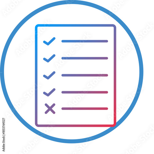 checklist line icon style