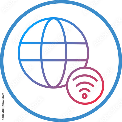 Internet Line Icon Style