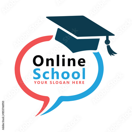Online education logo design template online course logo design online learning logo