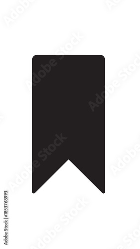 Free Download Minimalist Black Bookmark Silhouette Icon for UI, Web, and Print Design. - GFXLoad