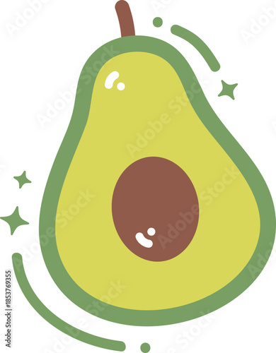 Cartoon Avocado