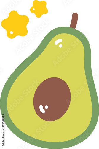 Cartoon Avocado
