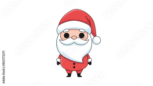 Cute Cartoon Santa Claus Character Illustration for Christmas Holidays and Festive Season Celebrations