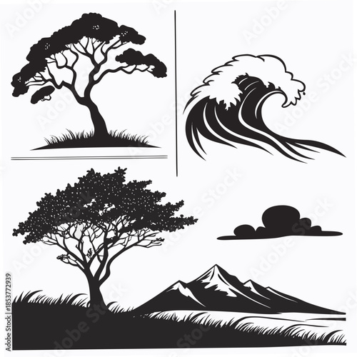 Silhouettes of nature