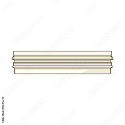 Baseboard molding showing a decorative skirting board profile used for architectural interior finishing, covering the wall floor joint in home renovation and construction projects