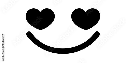 Smiley face with heart eyes