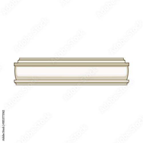 Baseboard molding creating a decorative border and covering the joint between an interior wall surface and the floor, providing a finished look for home renovation