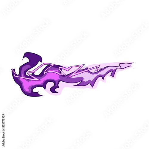 Abstract blaster shot effect showing dynamic energy emitting a futuristic glow, highlighting power and speed in a vibrant purple and pink color scheme