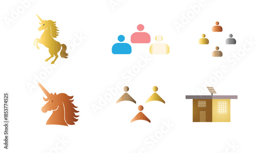 Abstract Gradient Icons Set