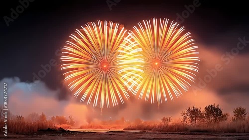 Wallpaper Mural Dazzling Fireworks Illuminating Christmas Night Sky Celebration Torontodigital.ca