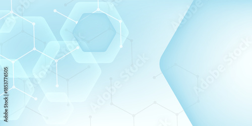 Structure molecule and communication. DNA, atom, neurons. Scientific concept for your design. Connected lines with dots. Medical, technology, chemistry, science background. Vector illustration