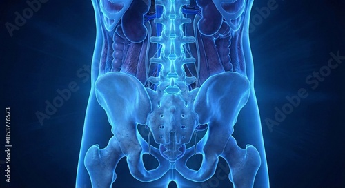 Human Internal Organs and Skeletal Structure Xray View Medical Anatomy Illustration