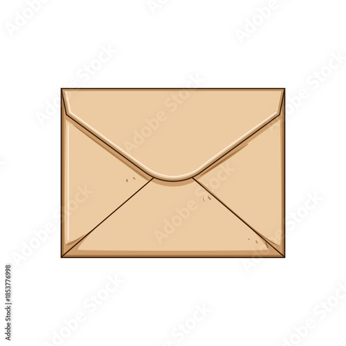 Closed brown envelope presenting concepts of communication, mailing, privacy, and traditional messaging, ideal for showing news, invitations, or sensitive document delivery
