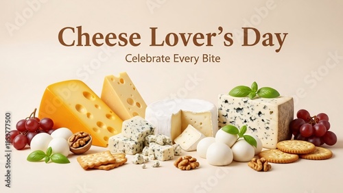 Cheese lover s day celebration with assorted cheese platter
