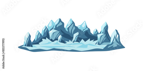 Icebergs floating in water