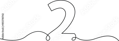 Abstract line drawing with question mark Vector