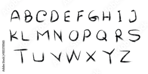 Handwritten alphabet letters a to z