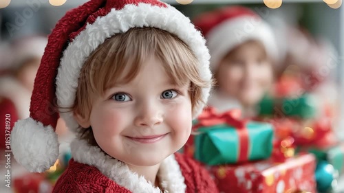 Wallpaper Mural Innocent Joy of Christmas A Child's Warm Holiday Smile Torontodigital.ca