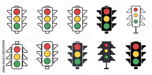 Traffic Lights Navigating through the city with these illuminated signals, each colored light guides the flow of vehicles and pedestrians. A visual guide for all.