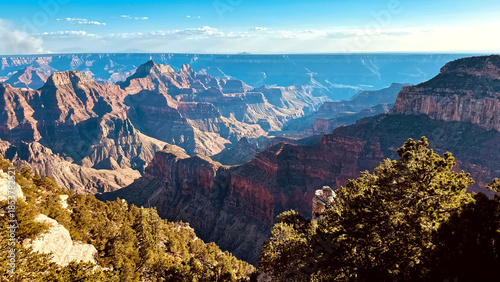 Top of Mountain Landscape Views in Grand Canyon National Park North Rim Arizona USA