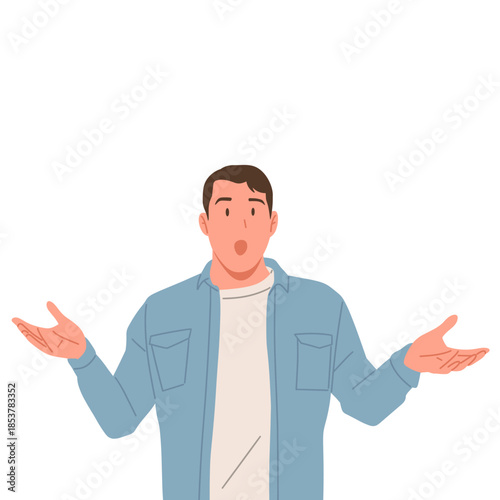 People showing surprise and shock reactions, with expressive gestures, flat vector illustration of human emotions and facial expressions good for poster, asset, graphics,editing , education bussiness