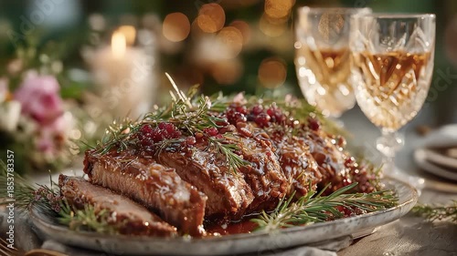 Wallpaper Mural Christmas Warm Holiday Feast Delicious Roasted Meat Torontodigital.ca