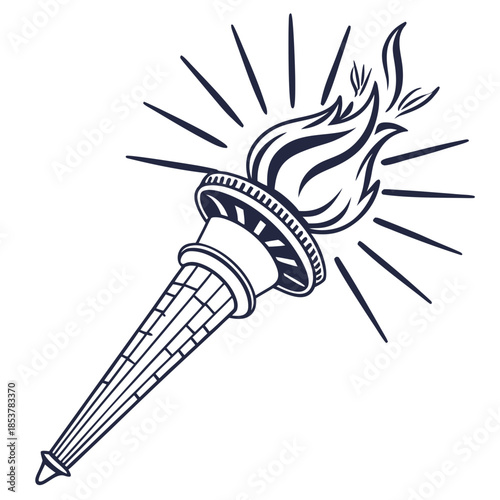 Flame torch illustration