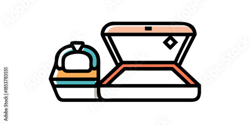 Engagement ring and box