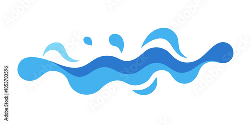 Abstract water splash illustration