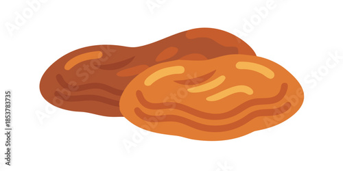 Two golden brown croissants